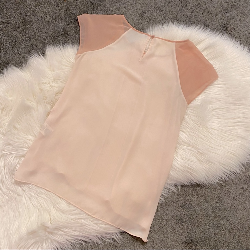 Blush chiffon t-shirt blouse - Picture 2 of 5